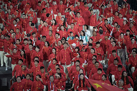 2024 Paralympics Opening Ceremony: China athletes parade during the Opening Ceremony 